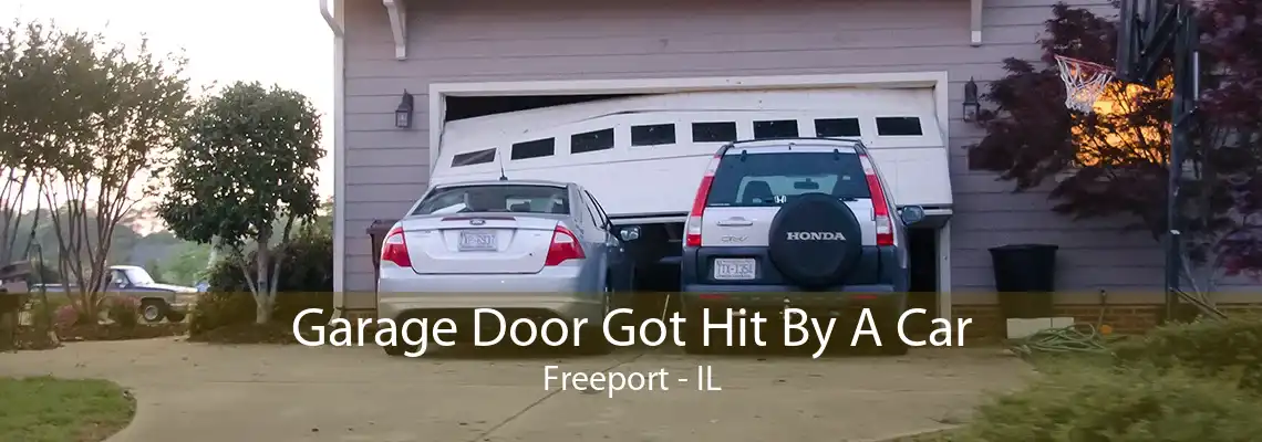 Garage Door Got Hit By A Car Freeport - IL