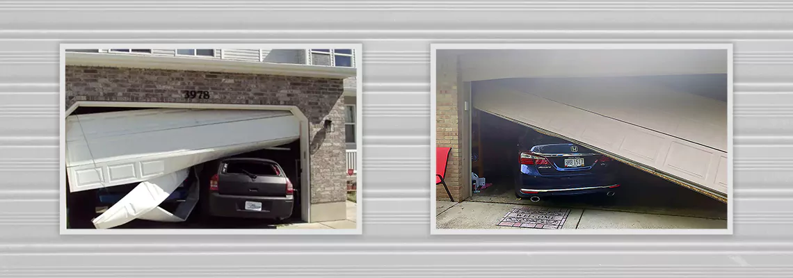 Repair Commercial Garage Door Got Hit By A Car in Freeport, Illinois